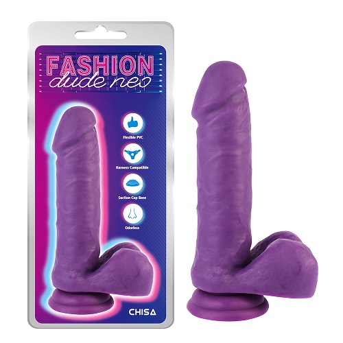 7.6'' Dual Density Cock Dildo Púrpura