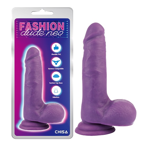 Dildo Pene Doble Densidad 7'' Púrpura