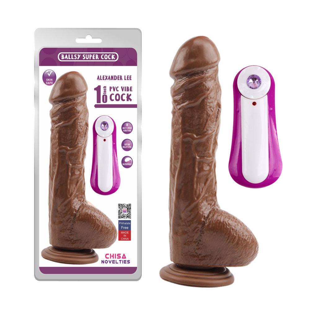 Alexander Lee Consolador Vibrador 10 ''-Marrón