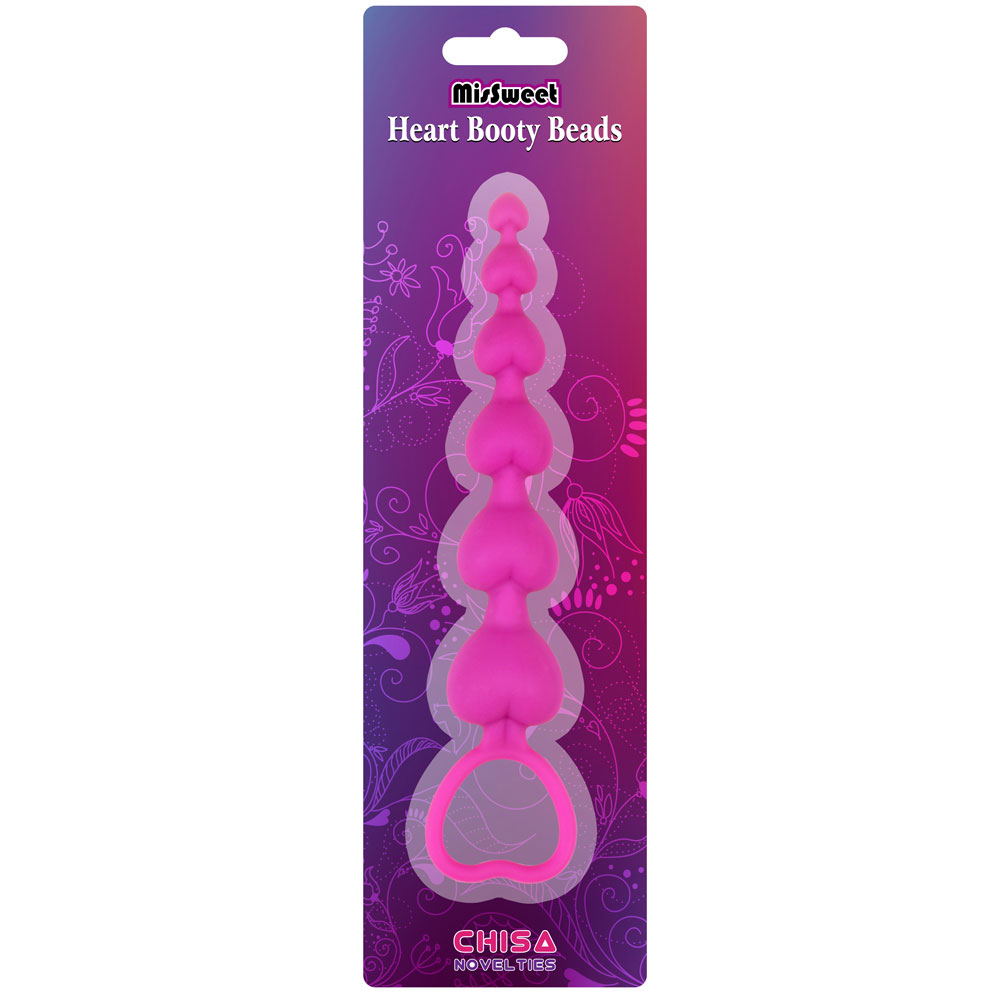 Perlas de botín de corazón-Rosa